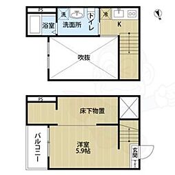 リブラ ワンルームの間取図画像