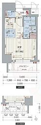 プレサンスナゴヤ桜通ビッグビート 1Kの間取図画像