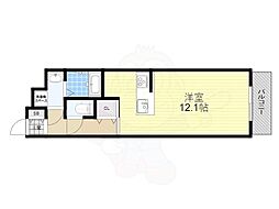 シュテルン中柳 ワンルームの間取図画像