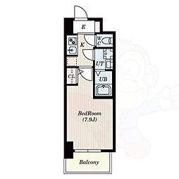 S-FORT一宮本町 1Kの間取図画像