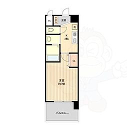 パークフラッツ金山 1Kの間取図画像