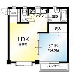 グレイス池園 1LDKの間取図画像