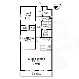 名古屋市千種区千種2丁目マンション 2LDKの間取図画像