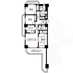 バンベール・グラン山手 弐番館 4階/-