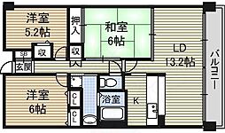 井清壽マンション 3LDKの間取図画像