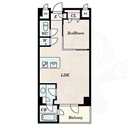 SKビルディング7 1LDKの間取図画像