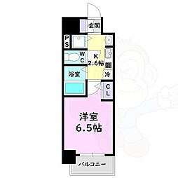 プレサンス金山グリーンパークス 1Kの間取図画像