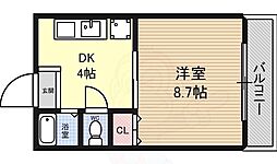 ハイツ枇杷島 1DKの間取図画像