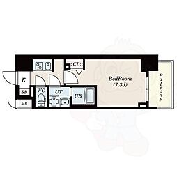 S-RESIDENCE東海通 1Kの間取図画像