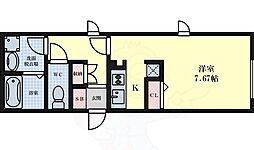 Lapule ワンルームの間取図画像