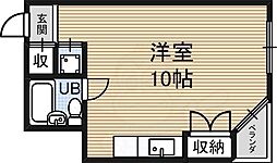 第7オーシャンビル ワンルームの間取図画像