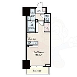 S-FORT金山 1Kの間取図画像