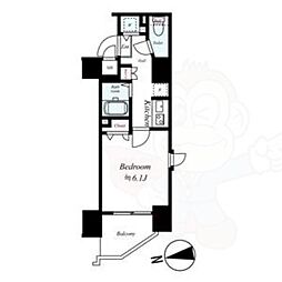 プレサンス鶴舞グリーンパーク 1Kの間取図画像