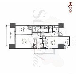 OPUSRESIDENCENAGOYASTATION 2LDKの間取図画像