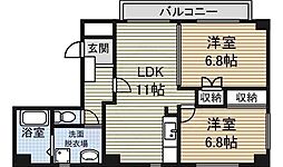 三鈴シティ 2LDKの間取図画像