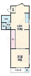 メゾン菊住 3LDKの間取図画像