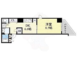 プライムアーバン泉 1DKの間取図画像