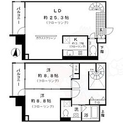 RESIDIA東桜2 2LDKの間取図画像