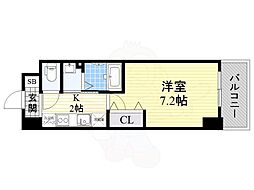 エスタシオン金山WEST 1Kの間取図画像