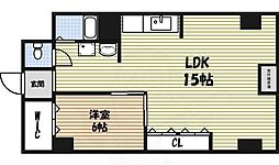 花車ビル中館 1LDKの間取図画像