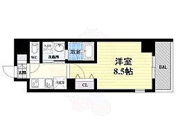 RICHED'OR名駅南 1Kの間取図画像