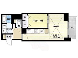 プレサンス広小路通葵 1LDKの間取図画像