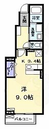 ユピテル 1Kの間取図画像