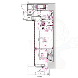 CREST TAPP東別院 1DKの間取図画像