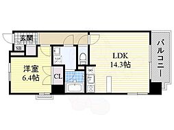 レジディア久屋大通2 1LDKの間取図画像