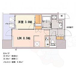 S-RESIDENCE千種belvia TOWER(べルヴィアタワー) 1LDKの間取図画像
