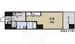M・Mレジデンス 1Kの間取図画像