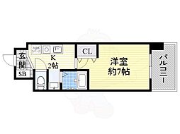 パークフラッツ金山 1Kの間取図画像