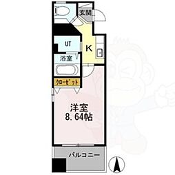 Uresidence名駅南 1Kの間取図画像