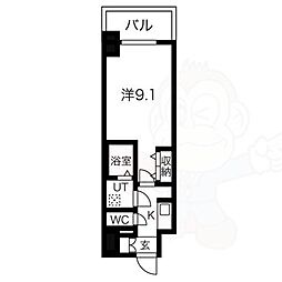 ファステート葵桜通リブレ 1Kの間取図画像