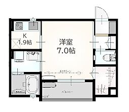 シエルコート上福岡 1Kの間取図画像