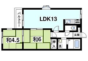 奈良県奈良市佐保台西町（賃貸マンション2LDK・2階・45.00㎡） その2