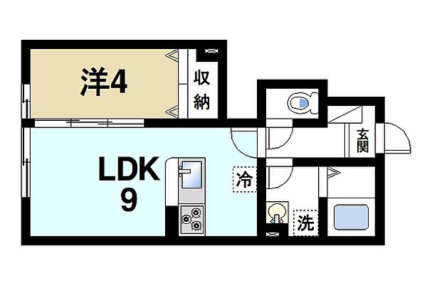 レジデンスコート奈良大安寺 ｜奈良県奈良市大安寺2丁目(賃貸アパート1LDK・1階・33.19㎡)の写真 その2