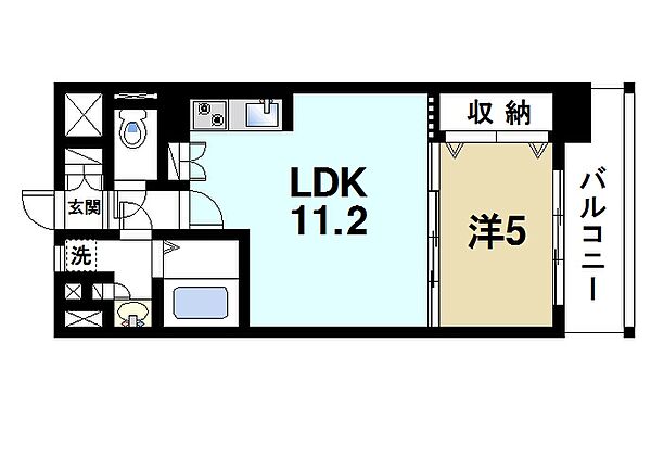 奈良県奈良市芝辻町4丁目(賃貸マンション1LDK・4階・38.93㎡)の写真 その2