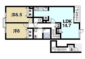 ガーデンハウスMU　C  ｜ 奈良県生駒市小平尾町（賃貸アパート2LDK・2階・66.23㎡） その2