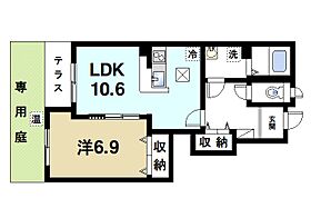 ルミナス  ｜ 奈良県生駒市西菜畑町（賃貸アパート1LDK・1階・45.09㎡） その2