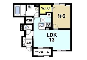 京都府木津川市木津宮ノ内（賃貸アパート1LDK・1階・50.42㎡） その2