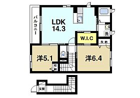 京都府木津川市梅美台2丁目（賃貸アパート2LDK・2階・62.20㎡） その2