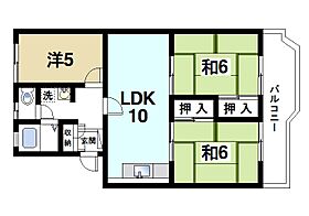 坂田マンション  ｜ 奈良県奈良市四条大路1丁目（賃貸マンション3LDK・2階・60.00㎡） その2