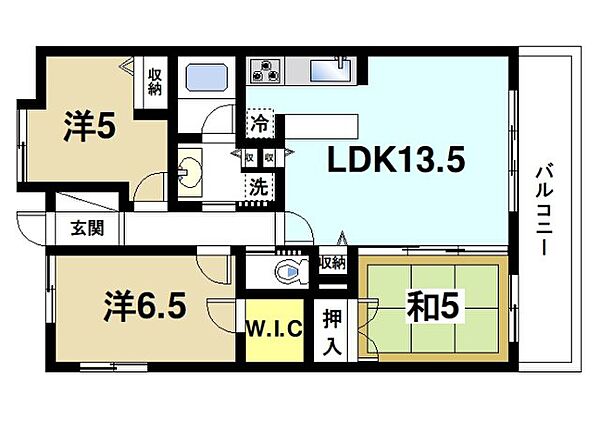 レイセニット奈良グラン・ヴェルジェ ｜奈良県奈良市肘塚町(賃貸マンション3LDK・2階・67.91㎡)の写真 その2