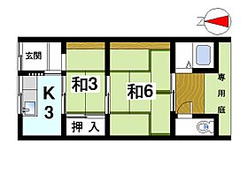 吉田貸家  ｜ 奈良県奈良市三条町（賃貸テラスハウス2K・1階・26.00㎡） その2