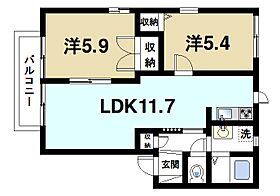 グリーンヒルズA  ｜ 奈良県奈良市平松5丁目（賃貸アパート2LDK・2階・47.00㎡） その2