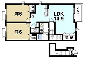 京都府木津川市加茂町里中門伝（賃貸アパート2LDK・2階・62.28㎡） その2