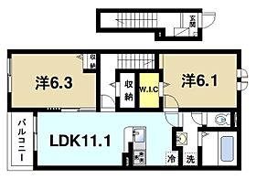 奈良県天理市田町（賃貸アパート2LDK・2階・56.12㎡） その2