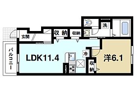 HeritageI  ｜ 奈良県奈良市中山町（賃貸アパート1LDK・1階・44.22㎡） その2