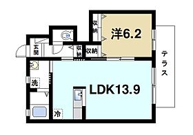 エクセルコート  ｜ 奈良県大和郡山市昭和町（賃貸アパート1LDK・1階・46.40㎡） その2